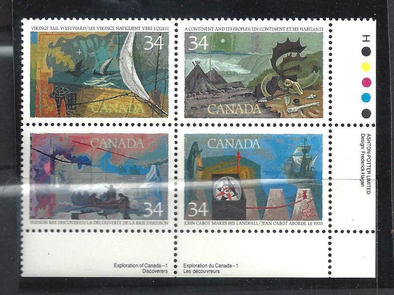 CANADA PINK FLAW VARIETY EXPLORATIONS #1 SCOTT 1107ai VF MINT NH (BS15640)