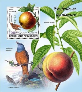 2023/03 - DJIBOUTI - FRUIT & BIRDS I  1V     complet set    MNH **