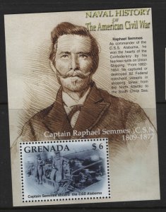 GRENADA 3257   MNH,   SOUVENIR SHEET,    AMERICAN CIVIL WAR