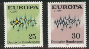 Germany Scott 1089-1090 MNH** but Faulty 1972 Europa set