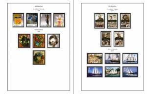 COLOR PRINTED BERMUDA 2000-2018 STAMP ALBUM PAGES (52 illustrated pages)