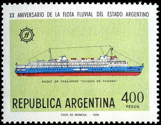 Argentina #1220-1223, Complete Set(4), 1976, Ships, Never Hinged