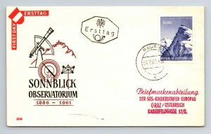 Austria 1961 FDC - Sonnblick Observatorium - F12952