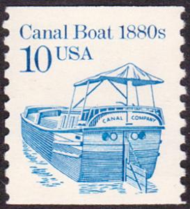 Sc 2257   10¢ Canal Boat MNH Coil Single