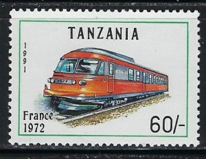 Tanzania 804 MNH 1991 Locomotive (an4258)