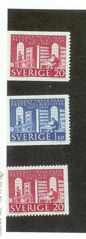 SWEDEN Sc#600-602 Complete Set Mint Never Hinged