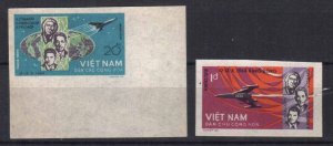 VIETNAM STAMPS, 1965 SPACE Sc.#340-341, IMPERF., MNG