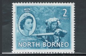 North Borneo 1956 Queen Elizabeth II & Musician 2c Scott # 262 MH