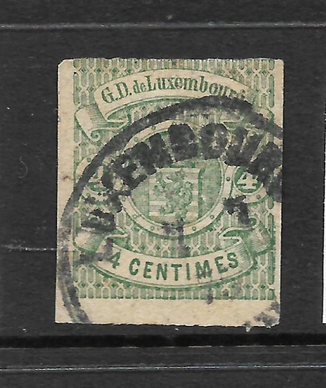 LUXEMBOURG  1874   4c  ARMS  FU  IMPERF  Sc 27