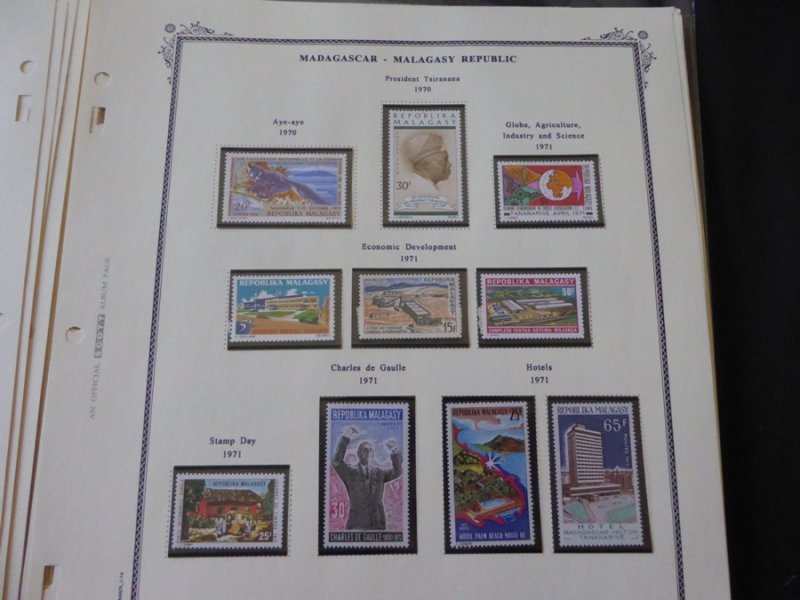 Madagascar 1959-1975 Mainly MNH Stamp Collection on Scott Spec Album Pages