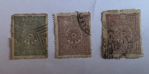 Turkey newspaper stamps x 3, C.1890