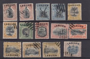 Labuan QV 1897 Collection To 24c VFU BP8924