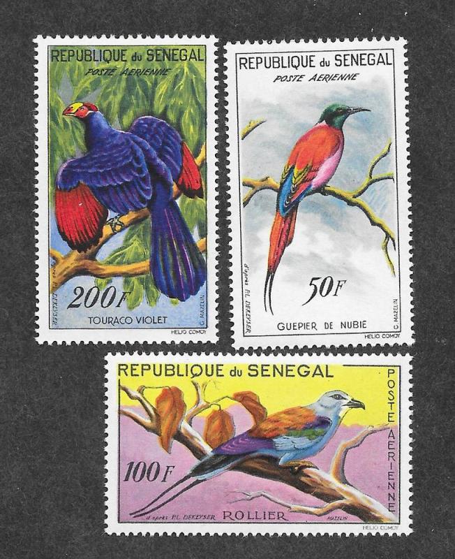 Senegal C26,C27,C28 Mint NH Flora Fauna Birds!