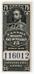 (I.B) Canada Revenue : Weights & Measures 75c