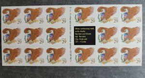 Scott #2595a Eagle & Shield Booklet of 17 Stamps - MNH