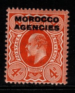 MOROCCO AGENCIES SG40 1913 4d BRIGHT ORANGE MTD MINT