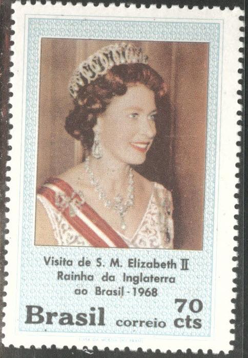 Brazil Scott 1105 Mint No Gum 1968 QE2 stamp