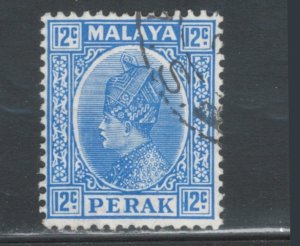 Malaya States - Perak 1936 Sultan Iskandar 12c Scott # 76 Used