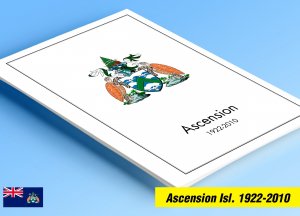 COLOR PRINTED ASCENSION ISLAND 1922-2010 STAMP ALBUM PAGES (149 illustr. pages)