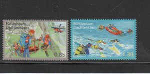 LIECHTENSTEIN #1471-1472  2010  CIVIL PROTECTION VOLUNTEER  MINT  VF NH  O.G