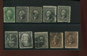 32//77 Lot of  10 Better  Used Stamps SCV $1500+  (Bx 1951)