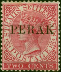 Perak 1889 2c Bright Rose SG17c Fine VLMM