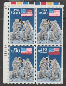 U.S. Scott #2419 Space - Man on the Moon Stamp - Mint NH Plate Block