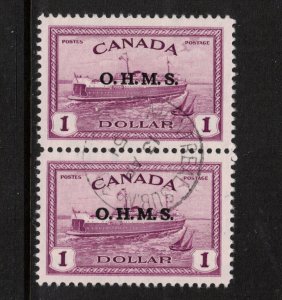 Canada #O10 Very Fine Used Pair With APR 15 1951 CDS Cancel