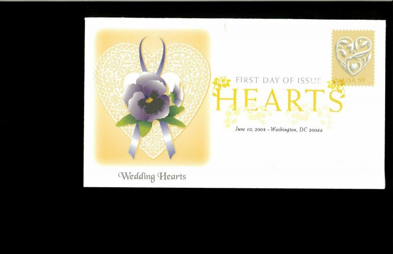 2008 FDC Wedding Hearts Washington DC