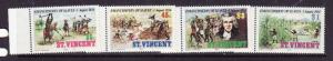 St. Vincent-Sc#761-4-Unused NH set-Slavery Abolition-1984-