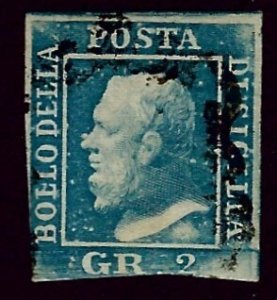 Italian Sicily SC#13g Used Fine hr SCV$120.00...Would fill a great Spot!