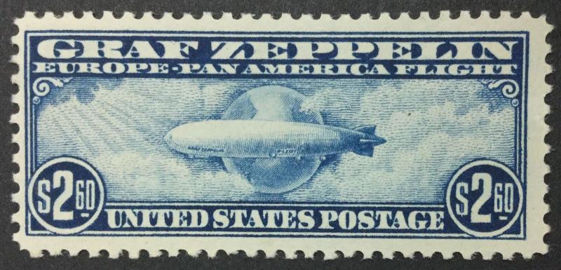 MOMEN: US #C15 GRAF ZEPPELIN MINT OG H $575 LOT #10020