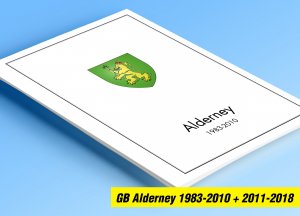 COLOR PRINTED ALDERNEY 1983-2018 STAMP ALBUM PAGES (80 illustrated pages)