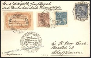 Brazil 1936 Graf Zeppelin Pernambuco Switzerland Mi562A Flown Cover Beuer 112505