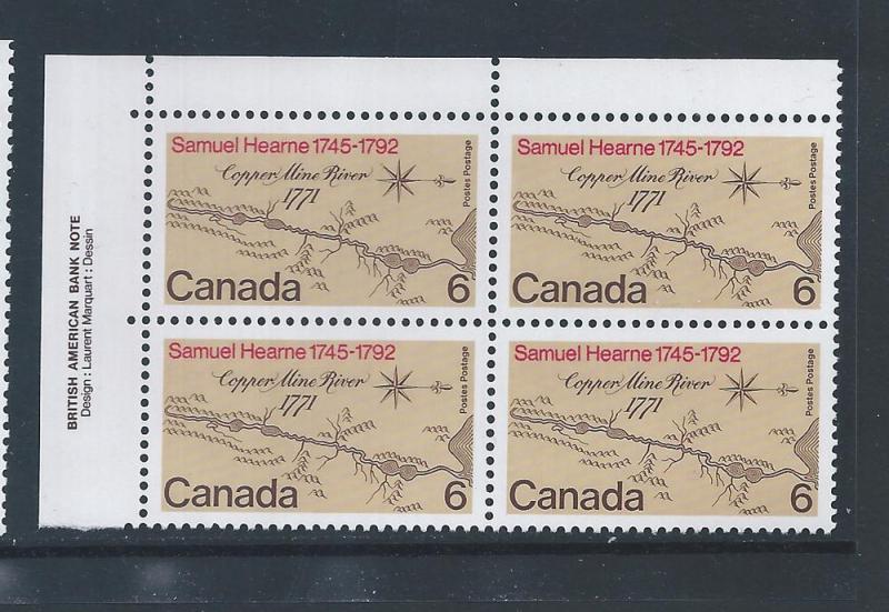 Canada #540 UL PL BL Samuel Herane 6¢ MNH22