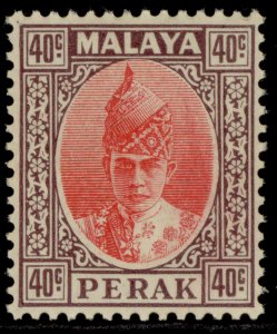 MALAYSIA - Perak GVI SG117, 40c scarlet & dull purple, M MINT. Cat £50.