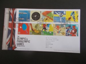 GB 2010 Olympic & Paralympic Games Set on First Day Cover Tallents House S/H/S