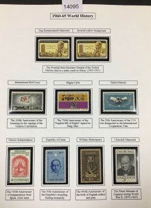 MOMEN: US STAMPS  1960-1965 WORLD HISTORY MINT OG NH COLLECTION LOT #14095