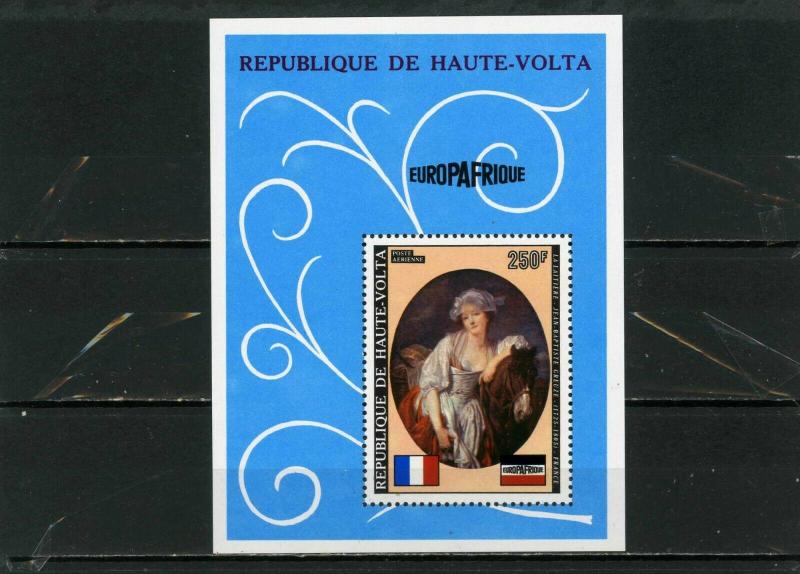 UPPER VOLTA 1973 Sc#C152 PAINTINGS BY JEAN-BAPTISTE GREUZE S/S MNH