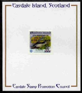 Easdale 1991 65th Birthday of Queen Elizabeth overprinted...