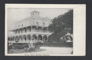 Barbados 1920's (?) era unused postcard of Marine Hotel in Hastings