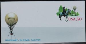 #UC64 Thaddeus Lowe Aerogramme  - MInt (Folded)