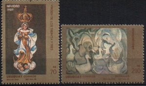 URUGUAY 1989 SC 1296 /97 MNH Christmas Virgin of Treinta y Tres and Barradas ...