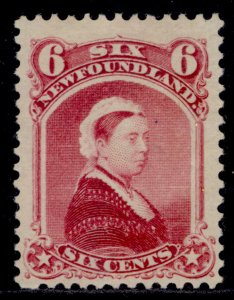 CANADA - Newfoundland QV SG60, 6c crimson-lake, UNUSED. Cat £40.