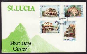 Saint Lucia 645-648 Architecture U/A FDC