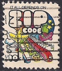 #1511 10 cent Zip Code stamp used VF