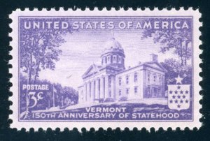 US Stamp #903 Vermont Statehood 3c, PSE Cert - SUP 98 - MOGNH - SMQ $65.00