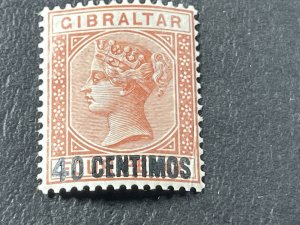 GIBRALTAR # 26-MINT/HINGED---SINGLE---ORANGE-BROWN--1889