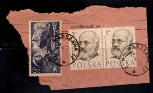 Poland Scott723, 776 on piece of a document