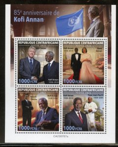 CENTRAL AFRICA 2023 85th ANNIVERSARY OF KOFI ANNAN SHEET MINT NH